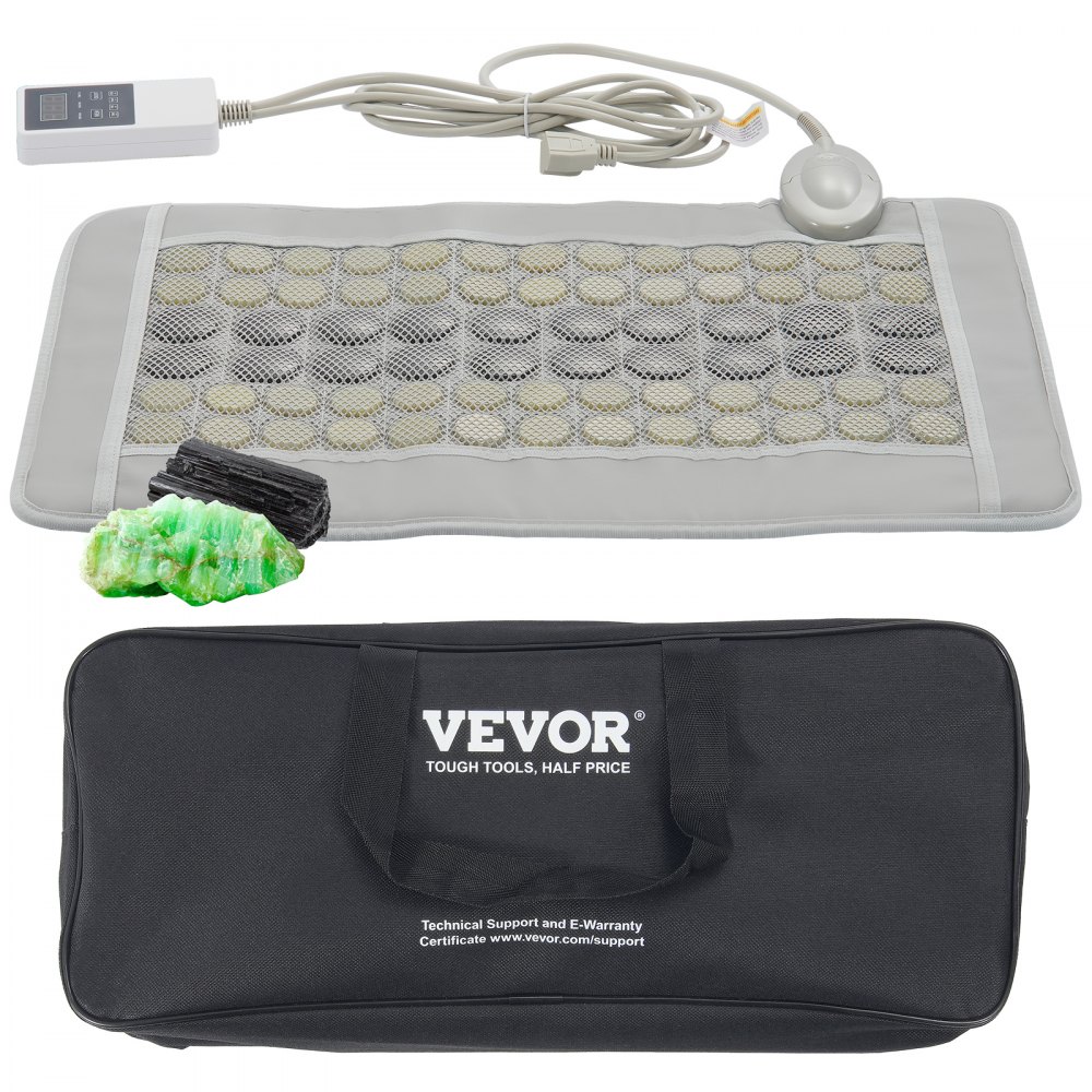 VEVOR Far Infrared Heating Pad 52 Natural Jade & 20 Tourmaline Stone Heating Pad