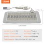 VEVOR Far Infrared Heating Pad, 52 Natural Jade & 20 Tourmaline Stone Heating Pad for Back Pain Relief, 103-159 ℉ Infrared Heating Pad with Smart Controller & Auto Shut Off (Medium Size 23.9"x15.8")