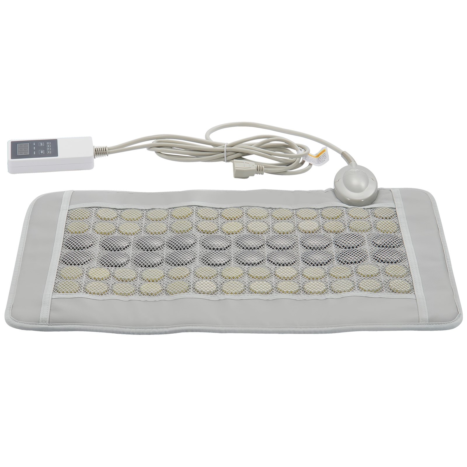 VEVOR Far Infrared Heating Pad, 52 Natural Jade & 20 Tourmaline Stone Heating Pad for Back Pain Relief, 103-159 ℉ Infrared Heating Pad with Smart Controller & Auto Shut Off (Medium Size 23.9"x15.8")