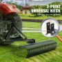 VEVOR Tow Behind Dethatcher 60" 3-Point Lawn Dethatcher Rake with Attachments