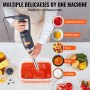 VEVOR Commerciële Staafmixer, 350W Heavy-Duty Handmixer, 12-Inch Traploze Variabele Snelheidsblender met RVS Mes, Draagbare Multifunctionele Blender voor Soepen, Sauzen, Aardappelpuree, Room