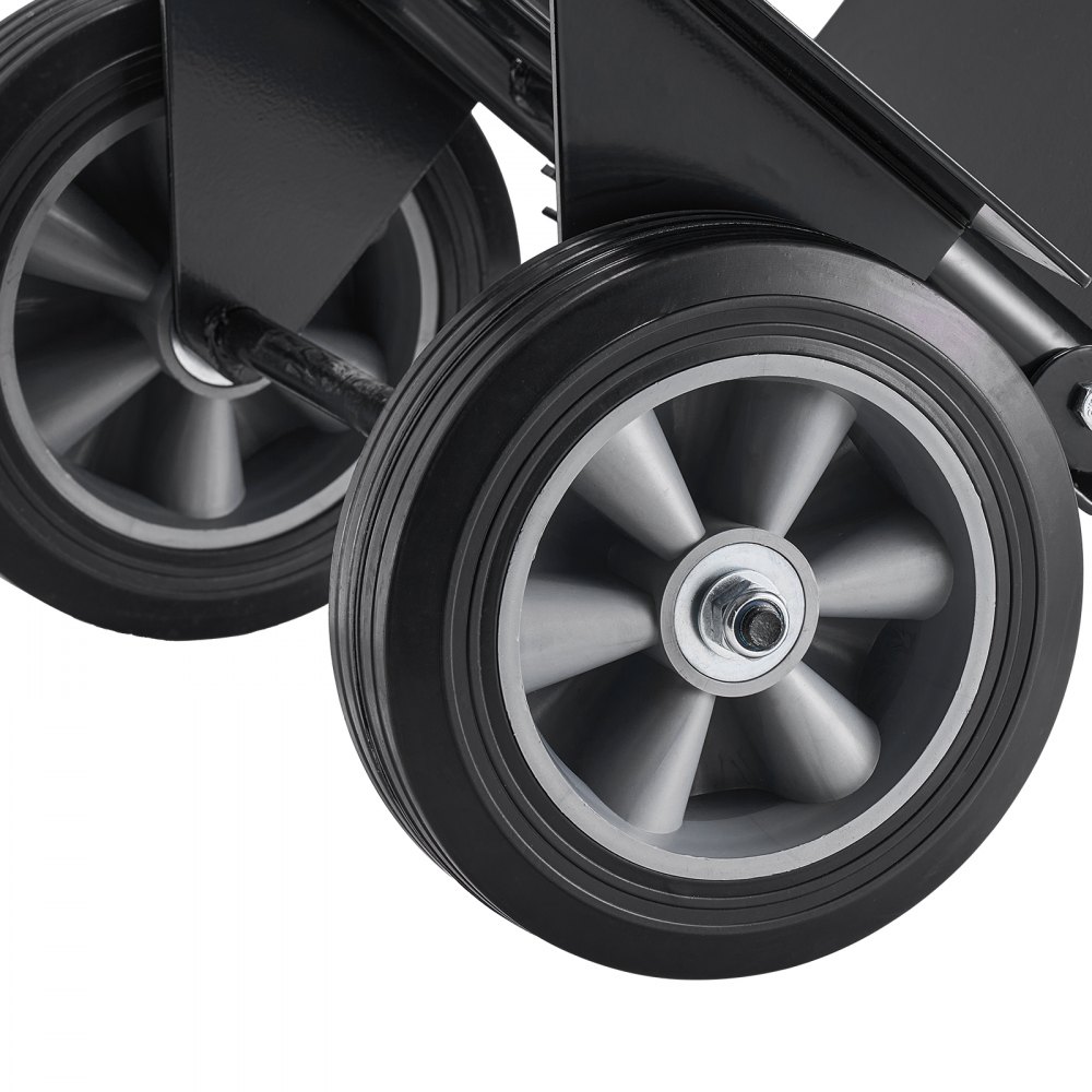 VEVOR Handwagen, 272 kg laadvermogen, transportwagen 480x460x1200mm, draagbare trolley met spanband, transportrol, stapelwagen, transportwagen voor thuis, kantoor, magazijn, supermarkt