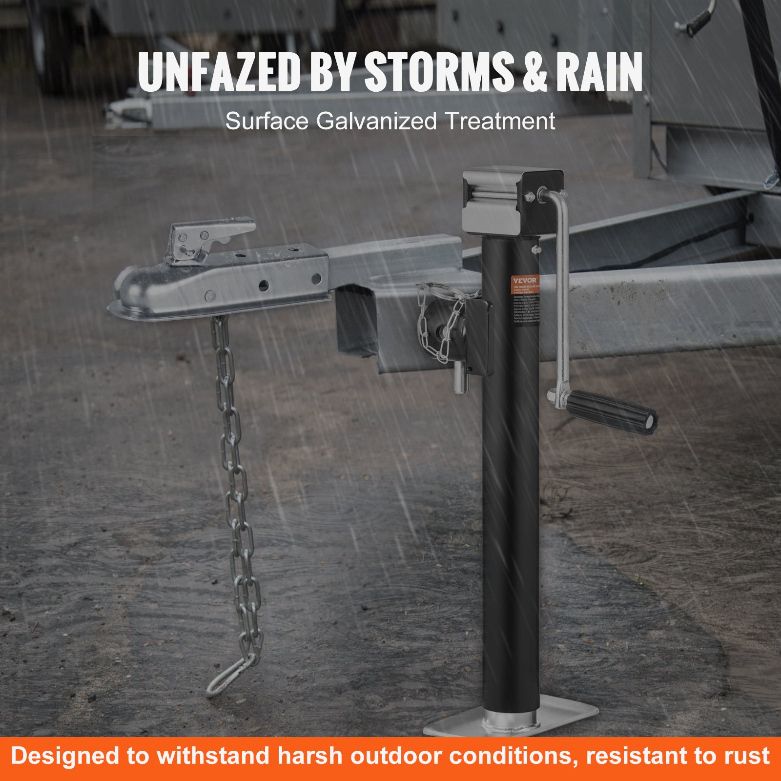 VEVOR Straight Trailer Coupler, for 2-Inch Hitch Ball, 2-Inch Channel, 3500 lbs Capacity, Heavy Duty Trailer Tongue Coupler, Ideal for Towing Station Wagons, Pickup Trucks, SUVs, Zinc Plated Surface