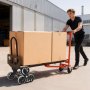 VEVOR 3-in-1 trapklimwagen, handkar met een maximaal laadvermogen van 350 kg, opvouwbare transportwagen met handvat en wielen, trapklimwagen, stapelwagen, trapklimtrolley, oranje en zilver