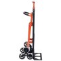VEVOR 3-in-1 trapklimwagen, handkar met een maximaal laadvermogen van 350 kg, opvouwbare transportwagen met handvat en wielen, trapklimwagen, stapelwagen, trapklimtrolley, oranje en zilver
