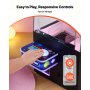 VEVOR Claw Crane Machine, Medium-Sized Arcade Game Machine with Light & Sound, Adjustable Difficulty, Precise Toy Candy Grabber Prize Dispenser Vending Toy, for Commercial Home Cinema, Black Purple