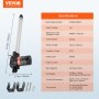 VEVOR 6000N Linear Actuator DC 12V Linear Drive IP44 Electric Linear Motor 350mm Stroke Length Noise Level ≤50dB Electric Door Opener 5mm/s Travel Speed ​​Linear Technology Adjustment Drive