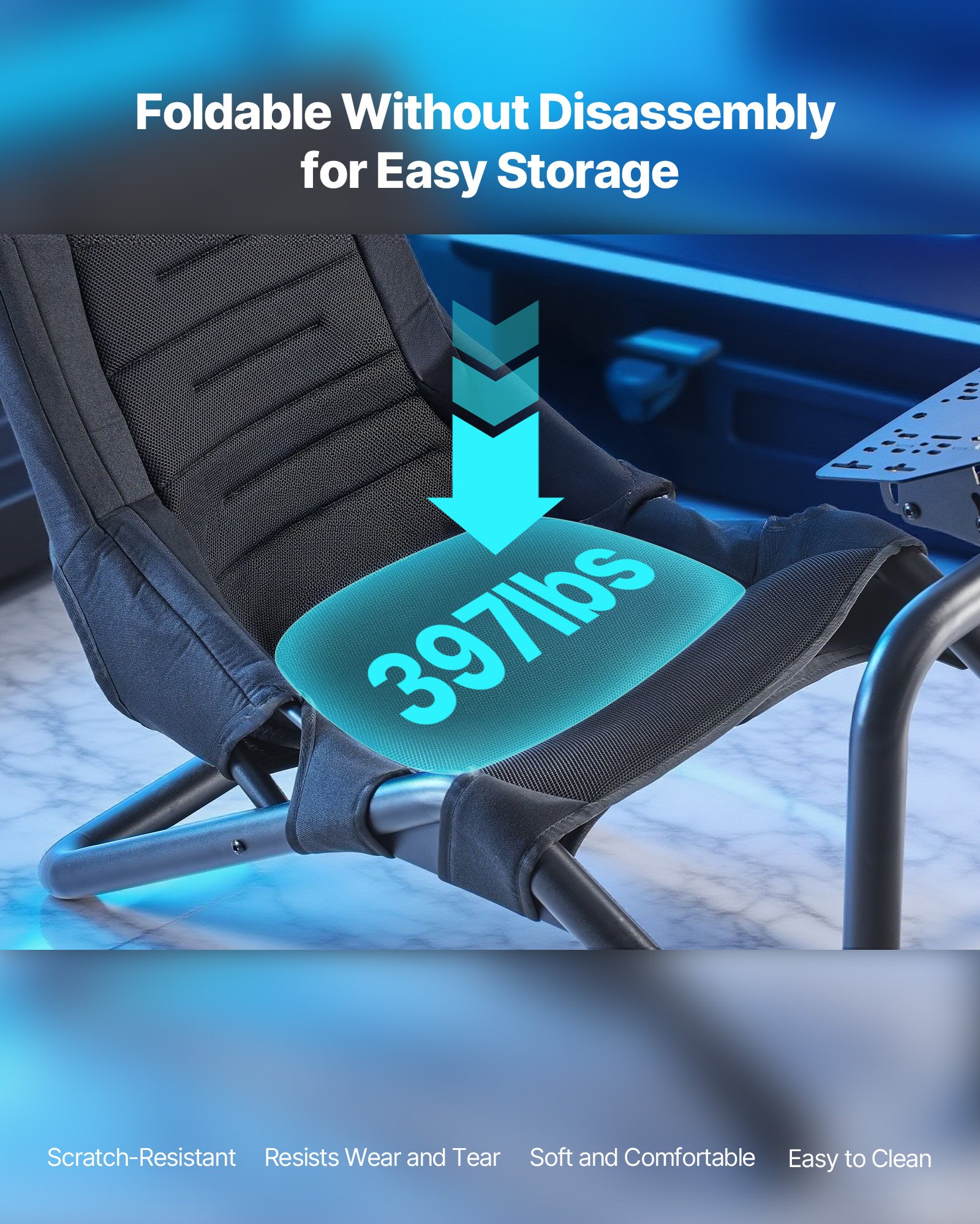 VEVOR Stuurwielstandaard, Racewielstandaard voor Geïntegreerde Simulator Cockpits, voor Logitech G25, G27, G29, G920, G923, Thrustmaster T300RS, TX F458, T500RS, T3PA-PRO (F1/GT) en CSR Pedalen, Zwart