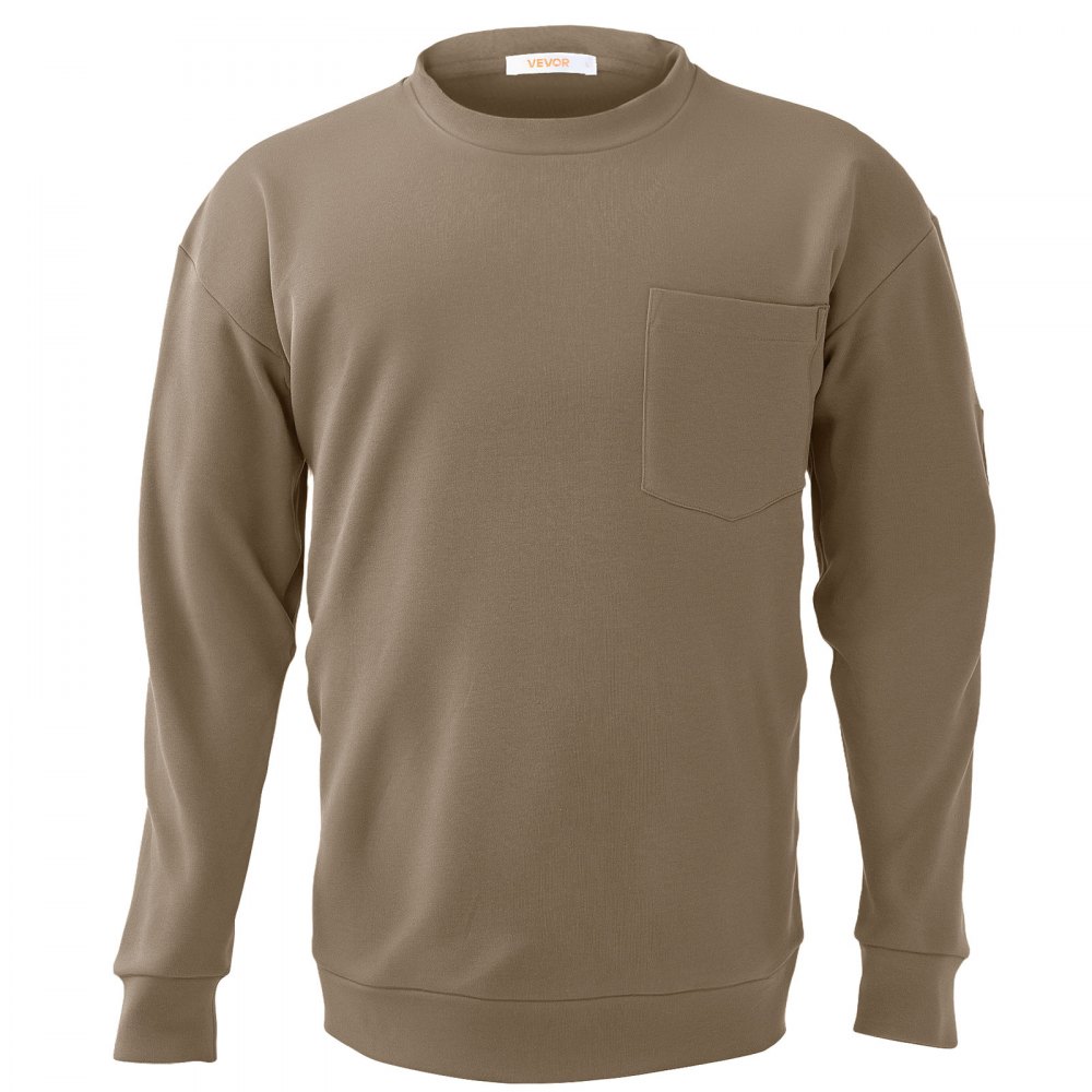 VEVOR FR Shirts, Flame Resistant Long Sleeve Clothing Lightweight 7 oz Breathable Cotton, Men's Fire Retardant Work Shirt with Pre-shrink Treatment & Pocket, for Welders,Electricians,Gray L