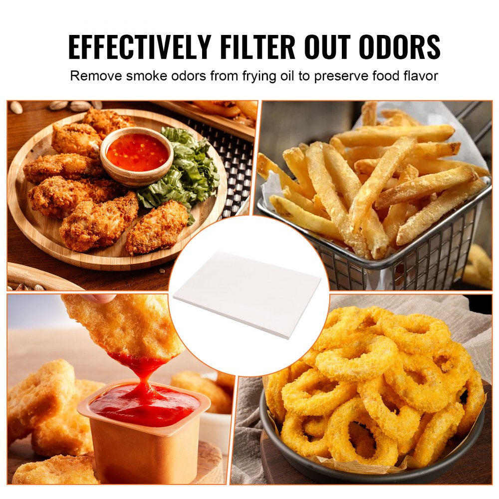 VEVOR Frituurfilterpapier, 100 vellen, 653 x 430 mm, Vervangende frituurfiltervellen voor 55 L commerciële mobiele frituurfiltermachine, voor restaurants, fastfood, carnavalsconcessies
