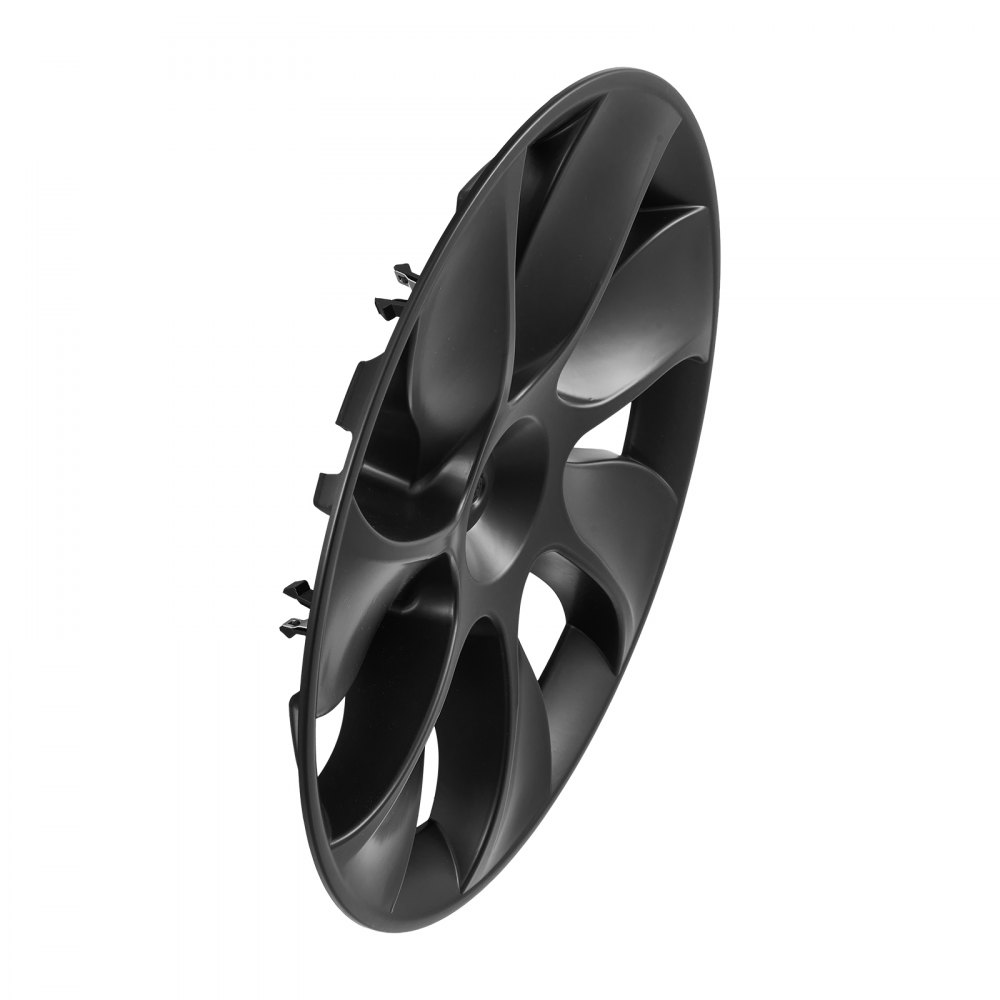 VEVOR 4 wieldoppen voor Tesla Model Y 21-24, 19 inch wieldoppen gemaakt van ABS-kunststof, set van 4 wieldoppen met 7 spaken en kliksysteem, R19 wieldoppen voor decoratie en stofbescherming, matzwart