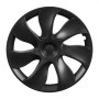 VEVOR 4 wieldoppen voor Tesla Model Y 21-24, 19 inch wieldoppen gemaakt van ABS-kunststof, set van 4 wieldoppen met 7 spaken en kliksysteem, R19 wieldoppen voor decoratie en stofbescherming, matzwart