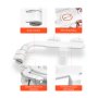 VEVOR Bidet Attachment for Toilet, Self-Cleaning Bidet Toilet Seat Attachment - Dual Retractable Nozzles, Adjustable Water Pressure, Easily Installed Cold Water Sprayer for Rear Feminine Wash, White