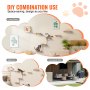 VEVOR Wall Mounted Cat Shelves Tree with Jumping Boards Nest Furniture Set of 5