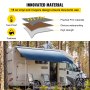 VEVOR RV Awning, Awning Replacement Fabric 18 FT, Slate Blue RV Awning Replacement, 15oz Vinyl Material Replacement Awning, Sun Shade and Waterproof Camper Awning Replacement Fabric