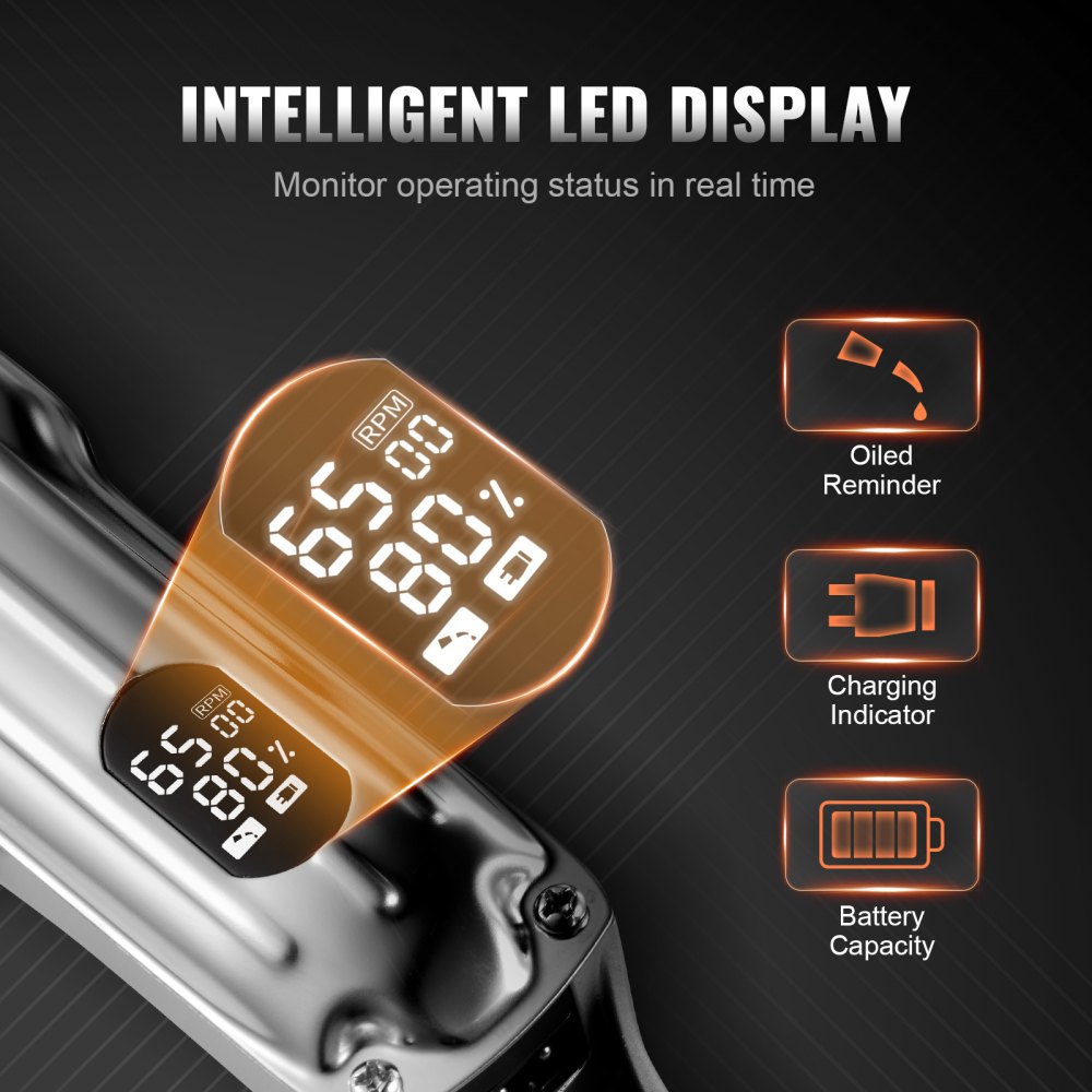 VEVOR Professional Hair Clipper for Men, Cordless Barber Clippers and Trimmers Set, LCD Display Beard Trimmer for Hair Cutting, Men's Beard Grooming Kit with 14 Guide Combs for Home Barber, Ideal Gift