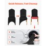 VEVOR Stretch Spandex stoelhoezen voor klapstoelen, universele pasvorm, gebogen voorkant, afneembare en wasbare hoezen, voor bruiloften, feestdagen, feesten en vieringen (50 stuks, zwart)