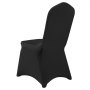 VEVOR Stretch Spandex Folding Chair Covers, Universal Fitted Arched Front Cover, Removable Washable Protective Slipcovers, for Wedding, Holiday, Banquet, Party, Celebration, Dining (50PCS Black)