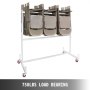 VEVOR folding chair and table cart with 750 lbs load capacity and wheels.