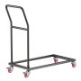 VEVOR Folding Chair Rack, 300 LBS Capacity, L-shape Vertical Placement Chair Cart for 25 Chairs, Heavy-duty Metal Chair Storage Dolly with Rubber Wheels, Multi-Function Chair Holder, Matte Black