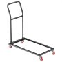 VEVOR Folding Chair Rack, 300 LBS Capacity, L-shape Vertical Placement Chair Cart for 25 Chairs, Heavy-duty Metal Chair Storage Dolly with Rubber Wheels, Multi-Function Chair Holder, Matte Black