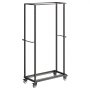 VEVOR Folding Chair Rack, 500 LBS Capacity, Heavy-duty Chair Cart for 60 Chairs, Metal Chair Storage Dolly Chair Holder with Swivel Casters and Locking Wheels, for Party Event,Hotel,Matte Black