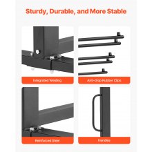 VEVOR Opvouwbare Stoel Stand Stoel Trolley voor 84 Stoelen/12 Tafels 363 kg 2 Niveaus