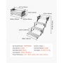 VEVOR RV Steps, 3-Step, 440 lbs Load Capacity, Manual Retractable RV Stairs, Telescopic Folding Aluminum Alloy Camper Steps, Steel Frame Non-Slip Entry Stairs for Camper Van Motorhome Travel Trailer