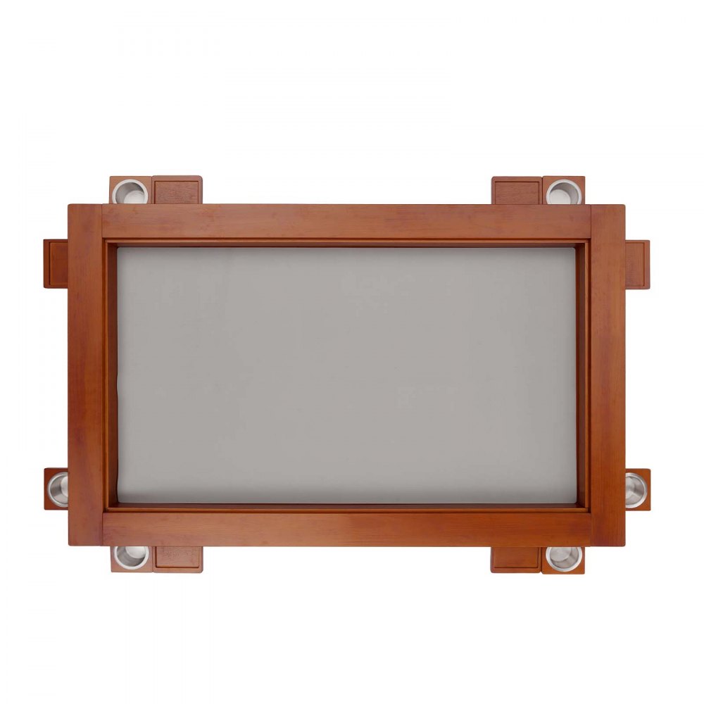 VEVOR Bordspeltafel 160x100x76cm 2-in-1 Spel- & Eettafel Draagvermogen 200kg, Ruim voor 6 spelers, Massief hout, met afneembare tafelbladen, bekerhouders, leren speelmat en uitschuifbare dienbladen