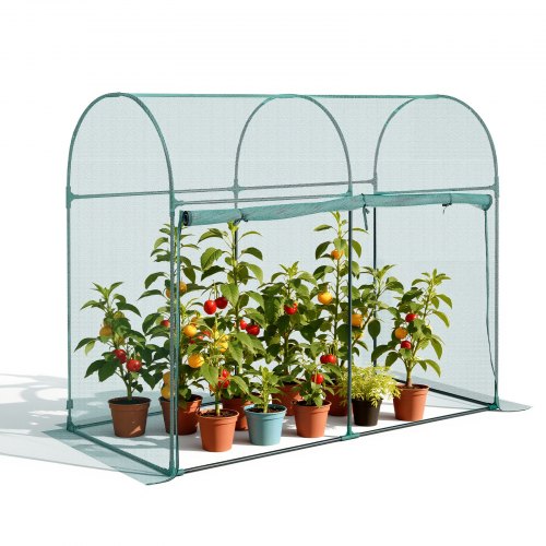 VEVOR plantenbeschermingstent, 1806x910x1500 mm, plantenbeschermingsnet met frame, deur met ritssluiting, winddicht, plantenkooi/kas voor verhoogde plantenbedden, buiten, tuin, terras