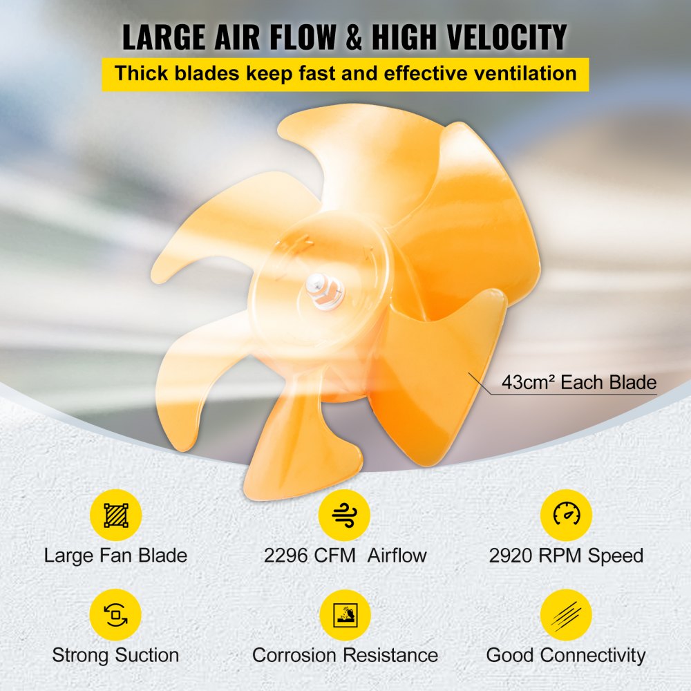 VEVOR Industriële Afzuigventilator Axiale Ventilator Draagbaar 30 cm 3900 m³/uur