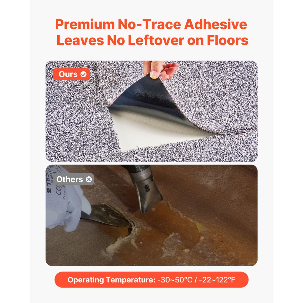 VEVOR Tapijttegels 457,2 x 457,2 x 12 mm, 10-pack, zelfklevende tapijtbedekking 2,0 m², tapijtvloer, eenvoudig zelf te vervangen voor woonkamer en kantoor, grijs