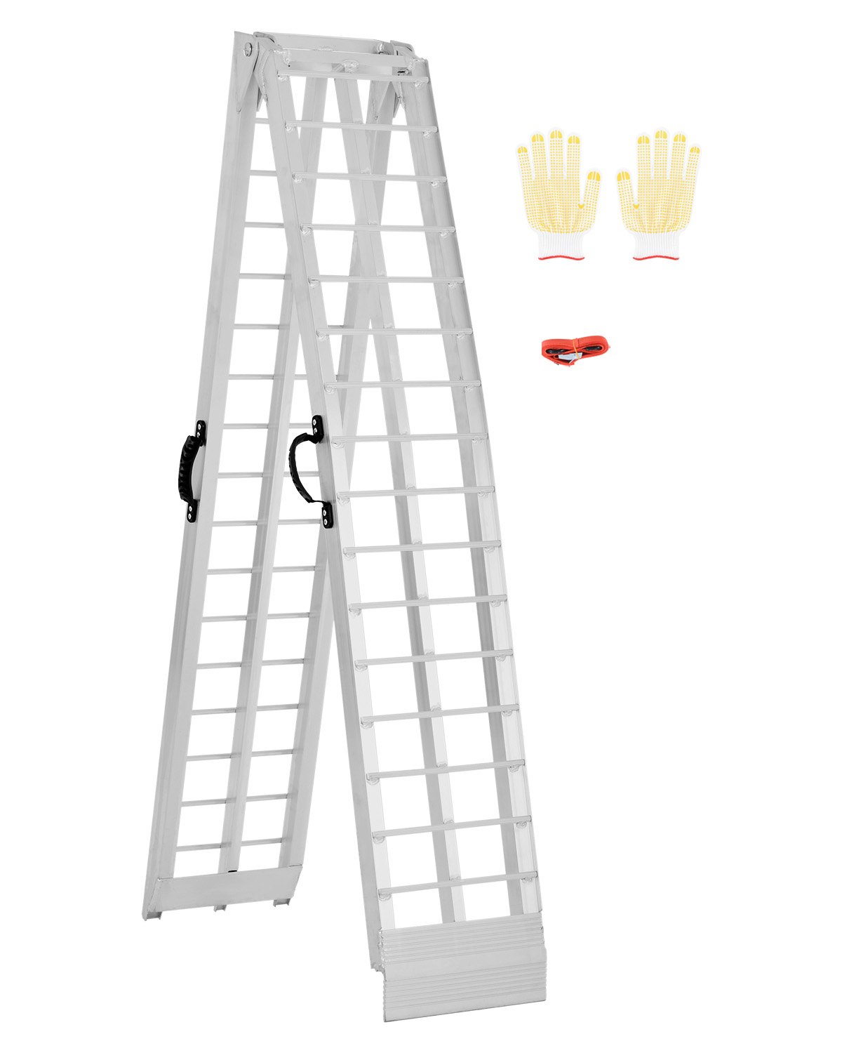 VEVOR Aluminium Ramp Heavy Duty Laadhelling (272 kg laadvermogen / 3050 mm lang) met breed oprijvlak, universele stabiele laadhelling met handgrepen, voor ATV UTV elektrische fiets