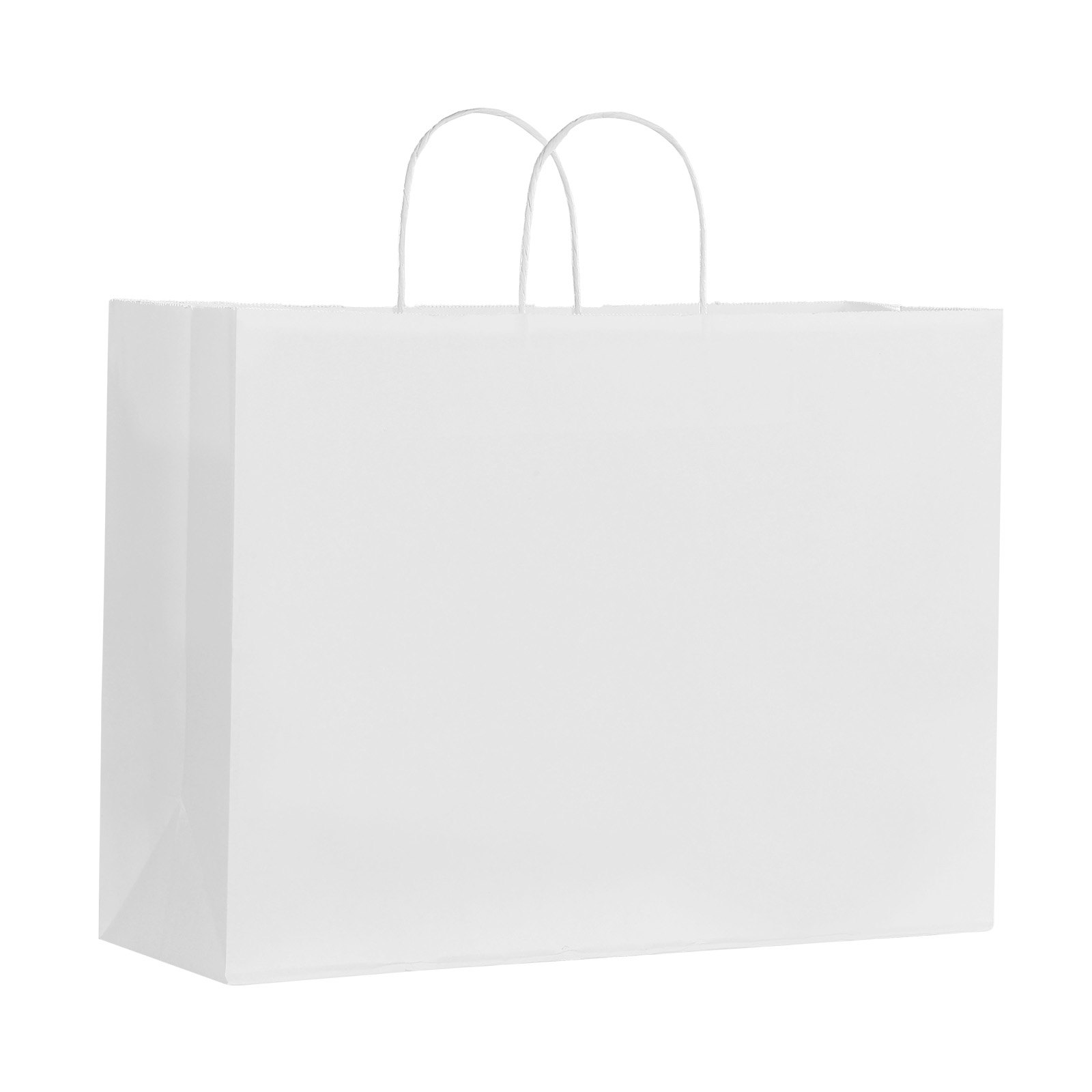 VEVOR Papieren Draagtassen, 100 Stuks, Kraft Papieren Tassen met Handvatten, 406x152x308 mm, Grote Herbruikbare Cadeautassen, Boodschappentassen, voor Verjaardagen, Bruiloften, Winkelen, Cadeaus, Wit