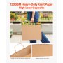 VEVOR Kraft Paper Bags with Handles, 100Pcs 16 x 6 x 12 in, Large Paper Grocery Bags, Reusable & Recycled Take-Out Sacks, Plain Party Bag Bulk for Birthday, Wedding, Business, Goody, Brown