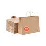 VEVOR Kraft Paper Bags with Handles, 100Pcs 16 x 6 x 12 in, Large Paper Grocery Bags, Reusable & Recycled Take-Out Sacks, Plain Party Bag Bulk for Birthday, Wedding, Business, Goody, Brown