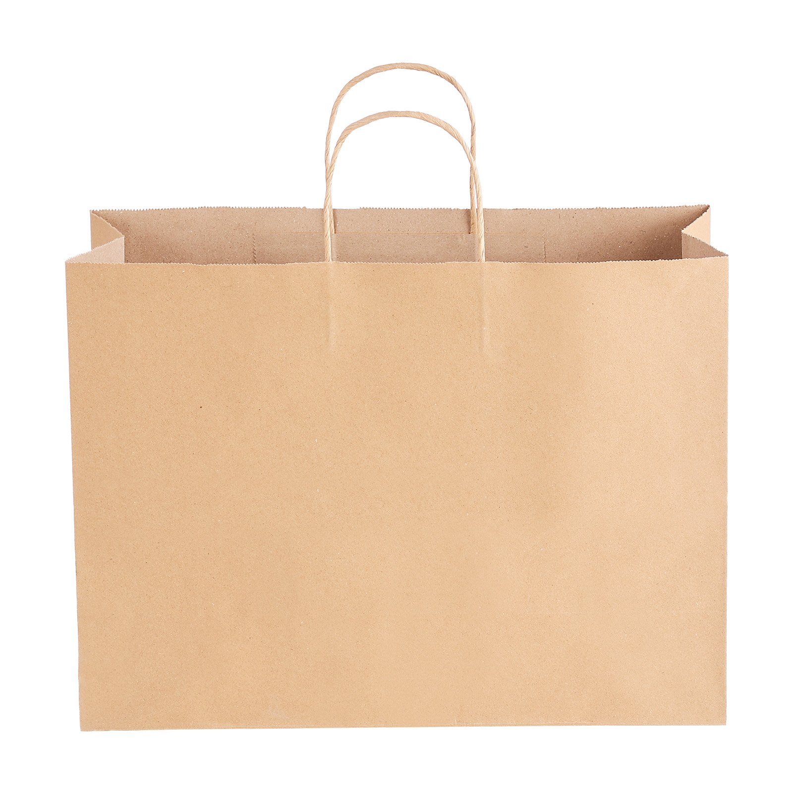 VEVOR Kraft papieren tassen, 100 stuks, cadeautassen met handvatten, 406x152x308 mm, grote herbruikbare papieren draagtassen, boodschappentassen, voor verjaardagen, bruiloften, winkelen, cadeaus, bruin
