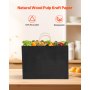VEVOR Kraft Paper Bags with Handles, 100Pcs 16 x 6 x 12 in, Large Paper Grocery Bags, Reusable & 100% Recycled Take-Out Sacks, Plain Party Bag Bulk for Birthday, Wedding, Business, Goody, Black