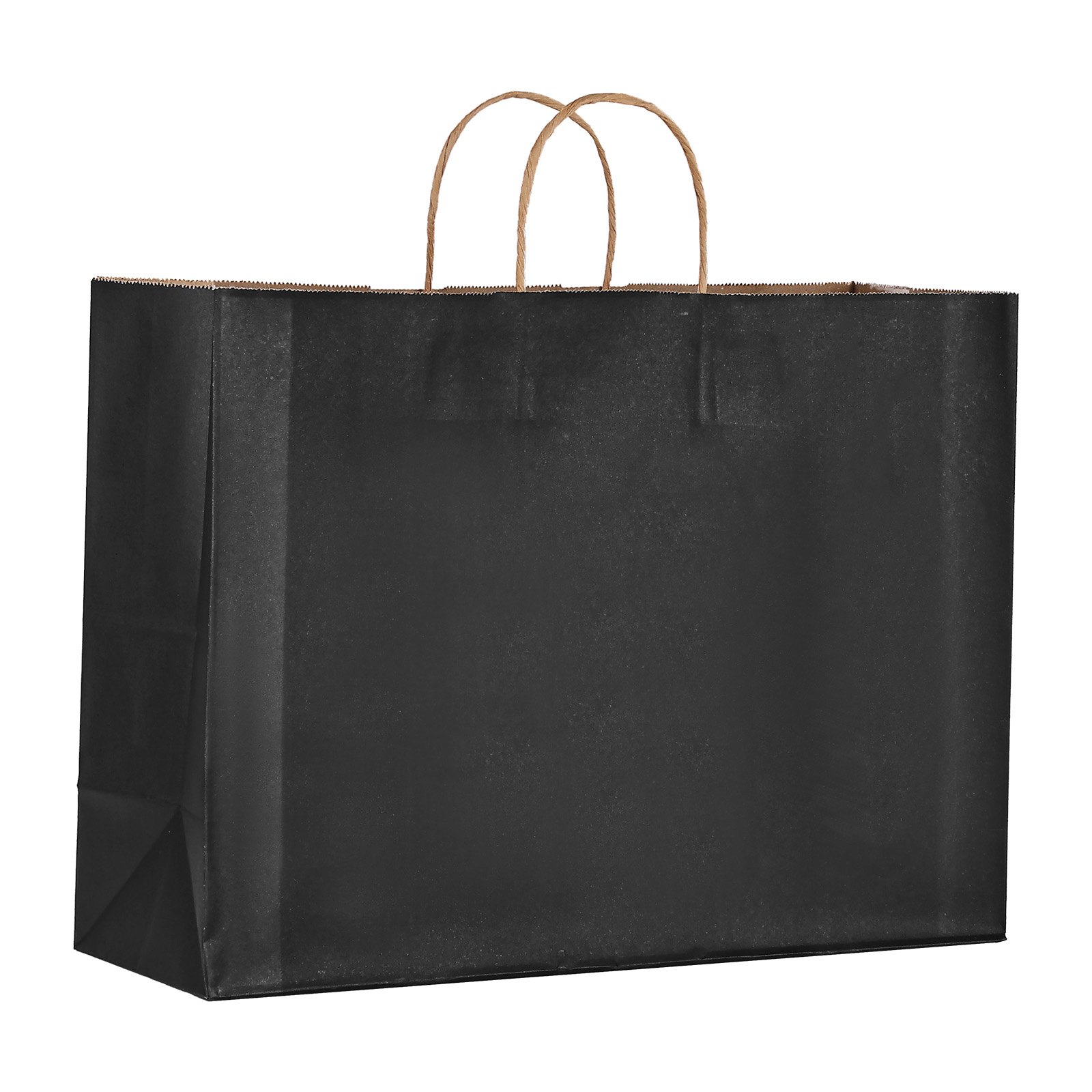 VEVOR Kraft Paper Bags with Handles, 50Pcs 16 x 6 x 12 in, Large Paper Grocery Bags, Reusable & Recycled Take-Out Sacks, Plain Party Bag Bulk for Birthday, Wedding, Business, Goody, Black
