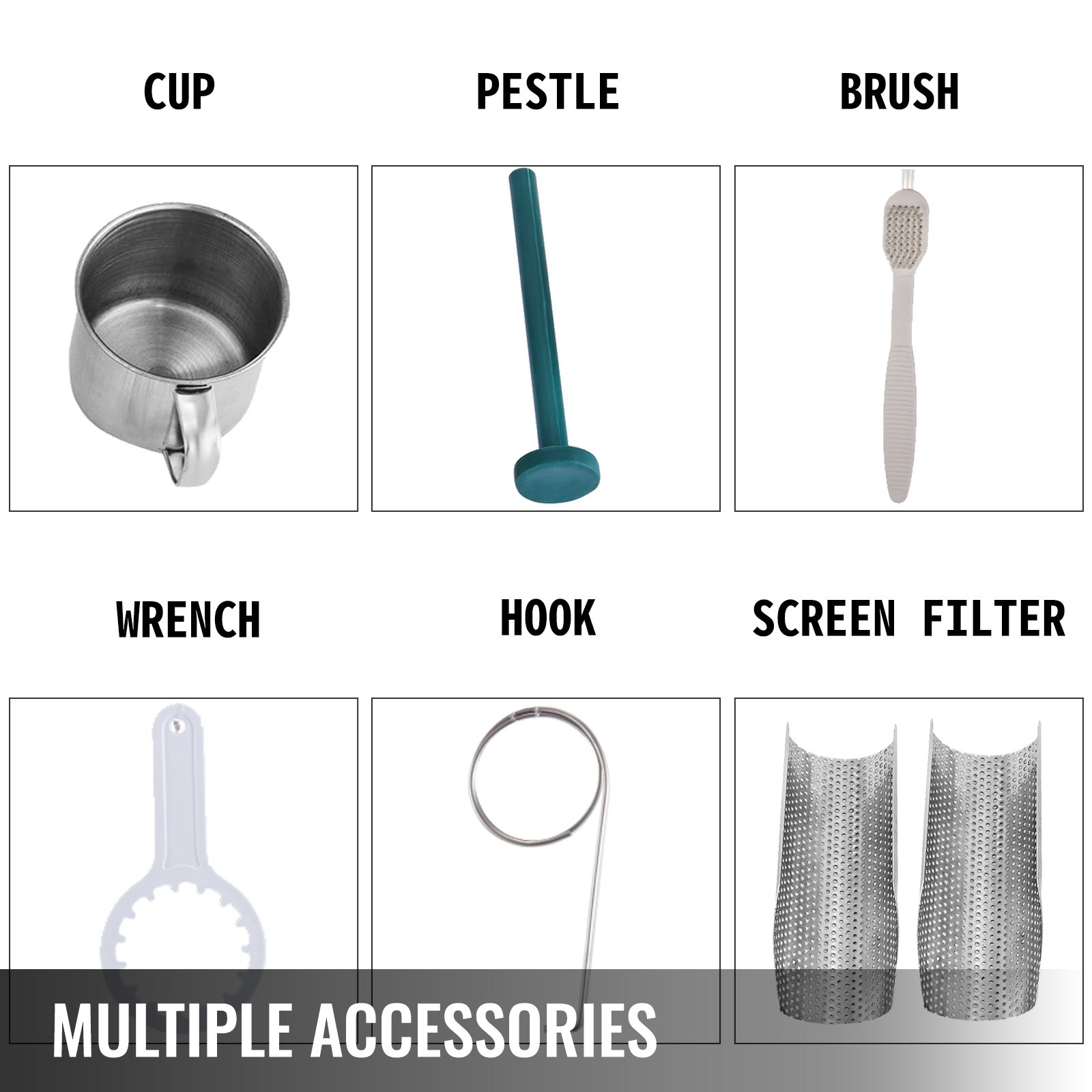 Vevor Tarwegras Juicer Extractor, Handmatige Tarwegras Press Roestvrij Staal 304