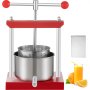 VEVOR Wine Presser, 0.9Gal/3.5L Grape Press For Wine Making, Wine Press Machine with Dual Stainless Steel Barrels, Wine Cheese Fruit Vegetable Tincture Press with Power Ball Handle & 0.1"/3 mm Thick P