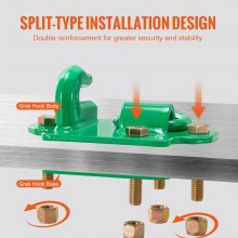 VEVOR 3/8" tractoremmerhaak, klasse 70 gesmeed staal, 2-pack, grijphaak groen