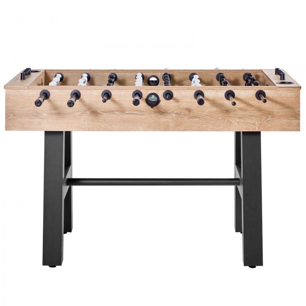 VEVOR Foosball Table, 140 cm Standard Size Table, Indoor Full Size Foosball Tables for Home, Family, and Game Room, Durable Soccer Set, Includes 4 Balls, Score Keeper, and 2 Cup Holders