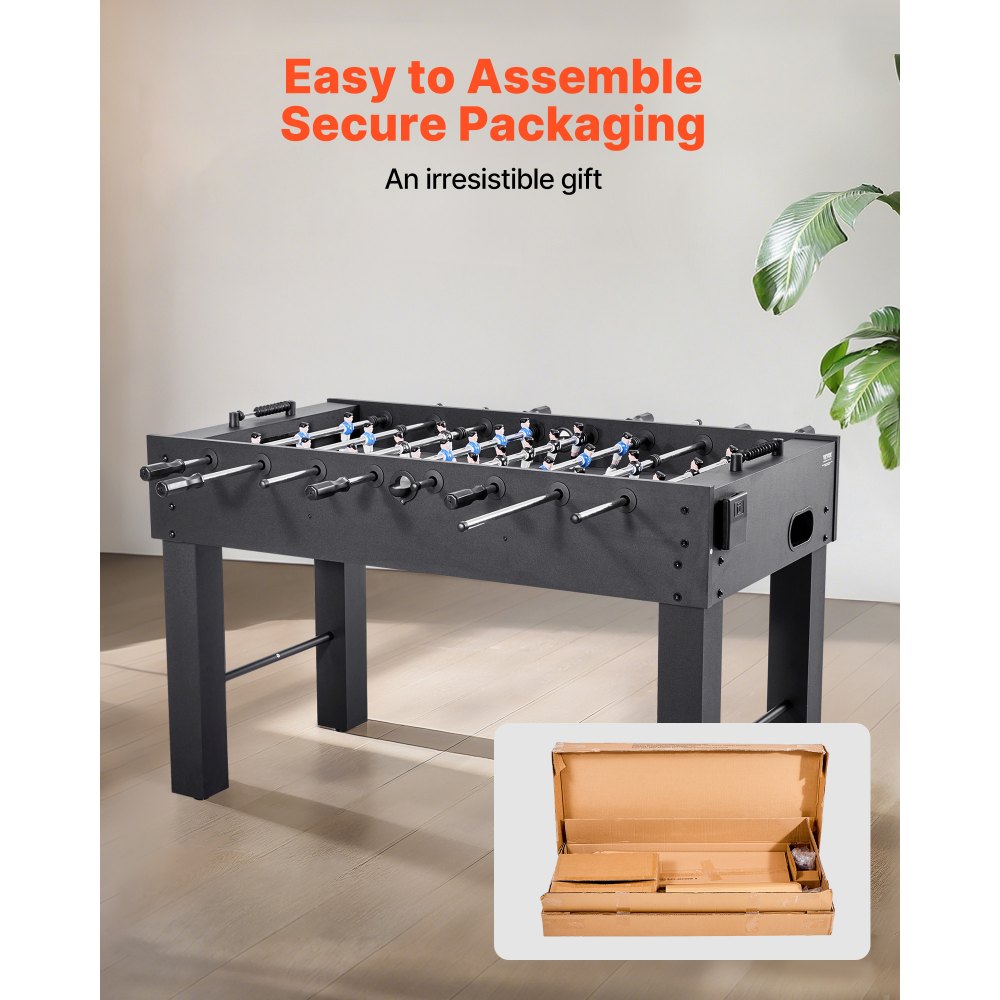 VEVOR Tafelvoetbaltafel van standaardformaat (1372 x 737 x 878 mm), indoor tafelvoetbaltafel voor thuis, gezin en speelkamer, duurzame set, inclusief 4 ballen, scoreteller en 2 bekerhouders.