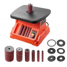 VEVOR oscillerende spindelschuurmachine, 2000 tpm spindelschuurmachine met 6 hulzen (12,7–76,2 mm), 16 mm slag en 390 x 415 mm brede werktafel voor meubelafwerking, ambachten en houtbewerking