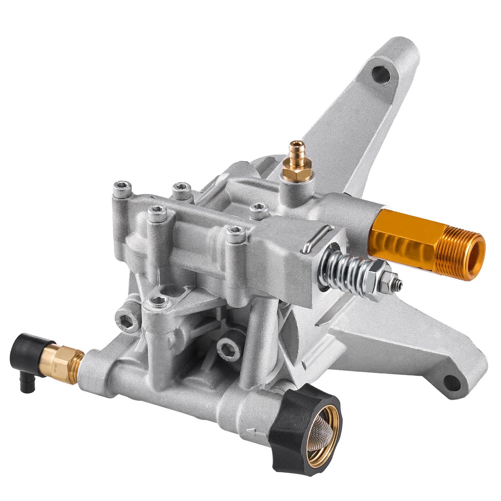 VEVOR hogedrukreinigerpomp, 7/8-inch verticale as, 3300 PSI, 3,0 GPM, vervangende hogedrukreinigerpompset met 5 sproeiers, hardware en sifonbuis, tot 150 uur, vervangende hogedrukreinigerpomp