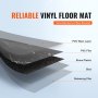 VEVOR Self Adhesive Vinyl Floor Tiles 12"x12" 50pcs 1.5mm Thick Peel and Stick Black Marble Texture DIY Flooring for Kitchen Dining Room Bedroom Bathroom