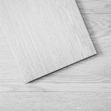 VEVOR Self Adhesive Vinyl Floor Tiles 36"x6" 36 Pcs 2.5mm Thick Peel and Stick Light Gray Wood Grain DIY Flooring for Kitchen Dining Room Bedroom and Bathroom