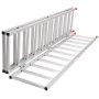 VEVOR Aluminium oprijplaten, drievoudig opvouwbare oprijplaat met laadriemen, opvouwbare laadplaat van 700 kg voor motorfietsen, tractoren, ATV's/UTV's, vrachtwagens, grasmaaiers, sneeuwruimers, 1956 x 1379 x 38 mm, 1 verpakking