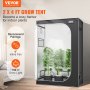 VEVOR kweekkast 122 x 61 x 183 cm kas gemaakt van 22 mm stalen frame en 2000D Oxford stof kweektent 60 kg draagvermogen kweekkast geschikt voor 150 W kweeklicht binnen kweektent